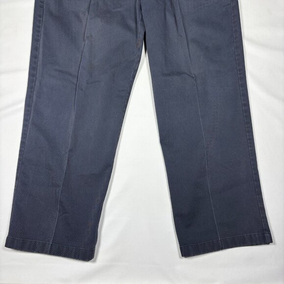 Lot of 2 LL Bean Comfort Waist Chino Pleated Pants Slacks Blue / Gray Mens 38x30 - Picture 8 of 16